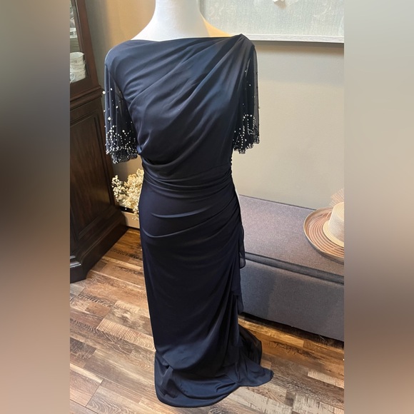 Betsy & Adam Cascading Ruffle Gown - Picture 13 of 15